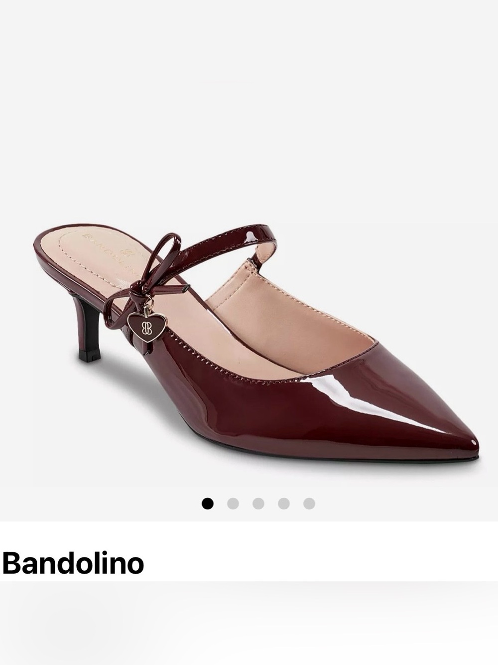 Bandolino Mayblis Patent Leather Pointed-Toe Heels - Burgundy